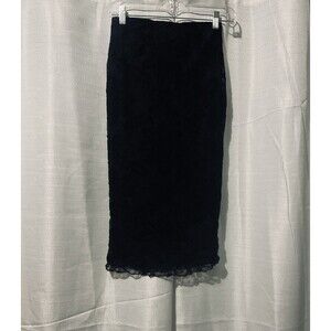 Vintage Forever 21 Black Lace  Pencil Skirt SIZE S